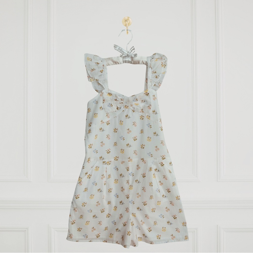 Janie and Jack Floral Romper | Ruffle Straps | NWT | Size 10